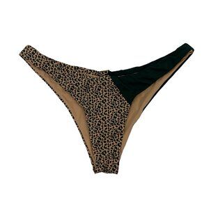 Radio Fiji Bikini‎ Bottoms Medium Green Tan Swimwear Beach Resort